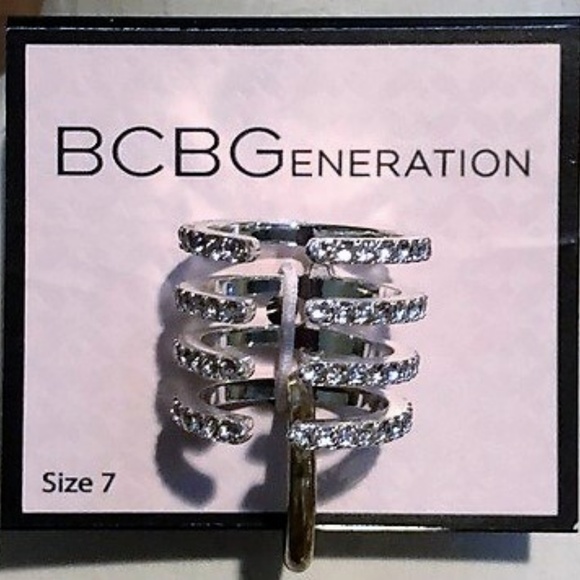 BCBGeneration Silver Ring, New - Picture 1 of 4